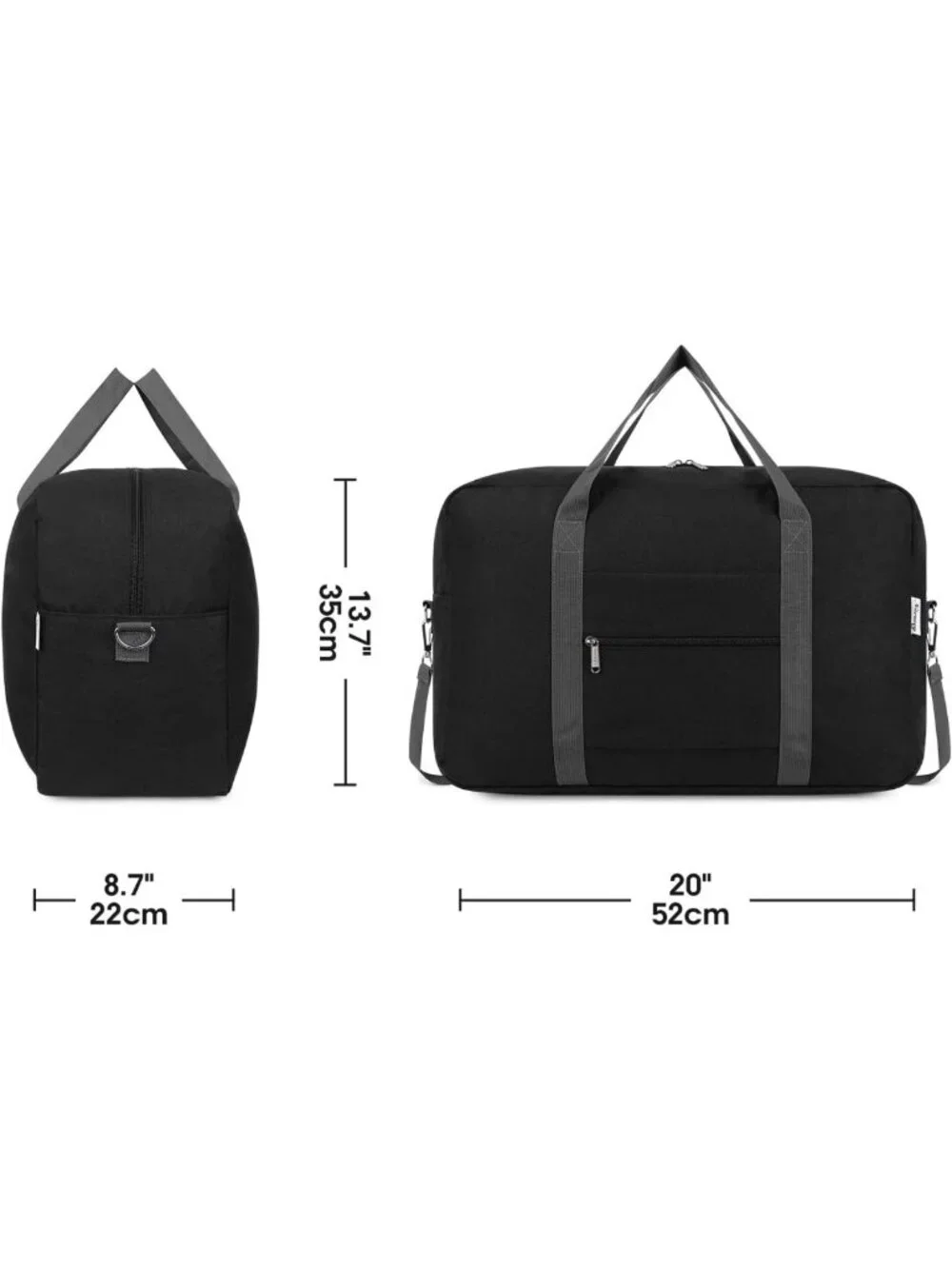Airline Approved Foldable Duffle Bag 40L - Packable Travel Bag for Men & Women